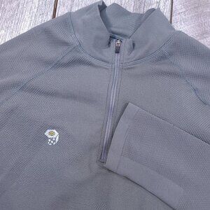 Mountain Hardwear Mens 1/4 Zip Lightweight Sweater Size XL Gray Pullover Golf